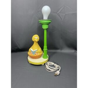 VTG Working Sesame Street Big Bird Table Lamp 1970s 1980s Nursery Lamp.